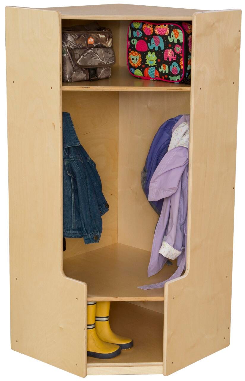 Wood Designs Corner Locker, 22-1/2 x 22-1/2 x 49 Inches, Item Number 2088956